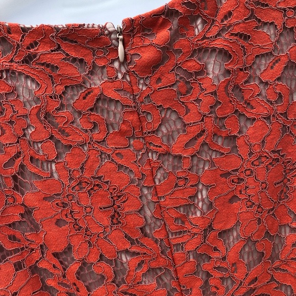 Nicole Miller Studio Women’s Orange Lace Dress NWT - Picture 4 of 6